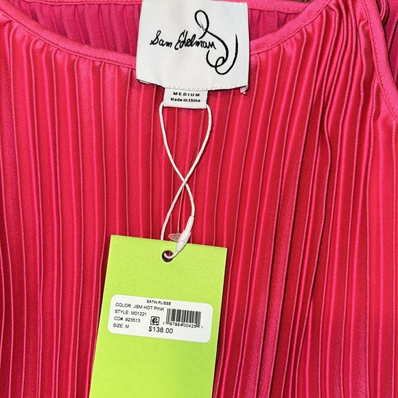 NWT SAM EDELMAN
Hammered Satin Plissé Dress in Hot Pink - Picture 6 of 6